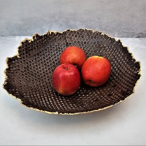 Tigela grande de cerâmica para frutas, tigela decorativa para centro de mesa, tigela contemporânea, tigela moderna, tigela de cerâmica, tigela para servir