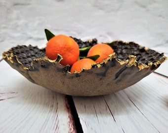 Unique Ceramic Fruit Bowl, Decorative Bowl, Contemporary Bowl, Modern Bowl, Unique Pottery Bowl, Rustic Fruit Bowl