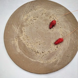 Handmade Stoneware Pottery Platter, Fine Dining Plates, Unique Ceramic Serving Platter, Hand Made Ceramics For The Kitchen, Gifts For Chefs