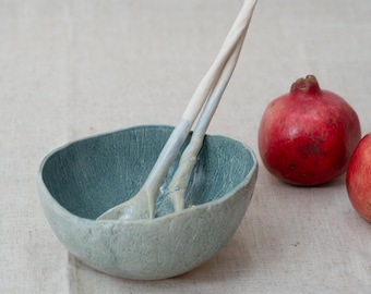 小さな陶器の青いボウル - Etsy 日本