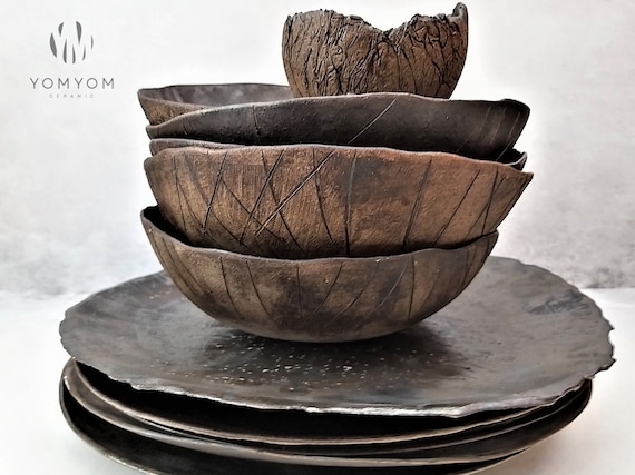 Ceramic Dinnerware Sets Modern Dinner Set Rustic Stoneware - Etsy
