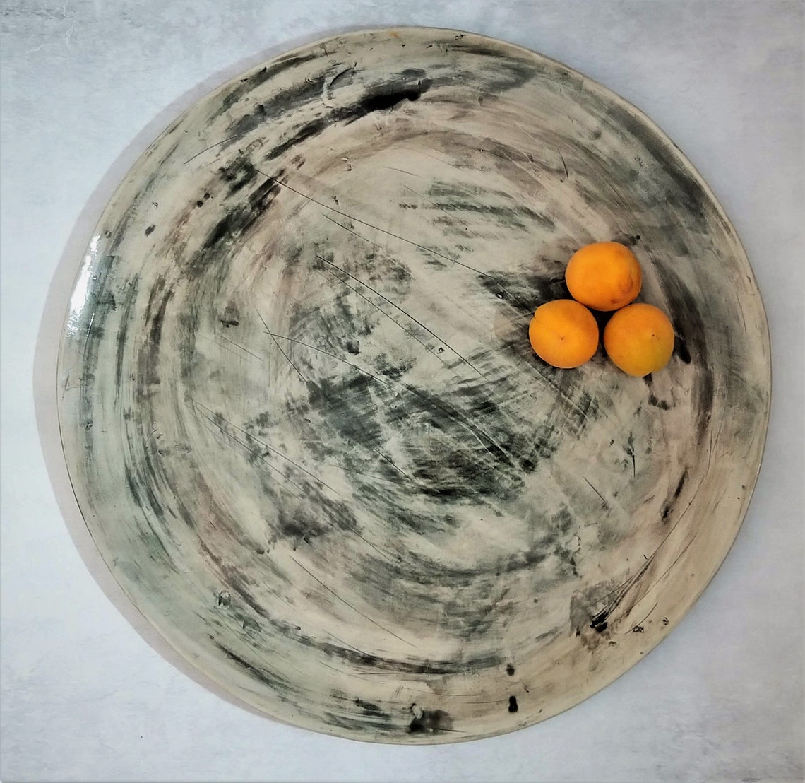 Ceramic Pizza Stone for Oven Large Ceramic Serving Platter Etsy