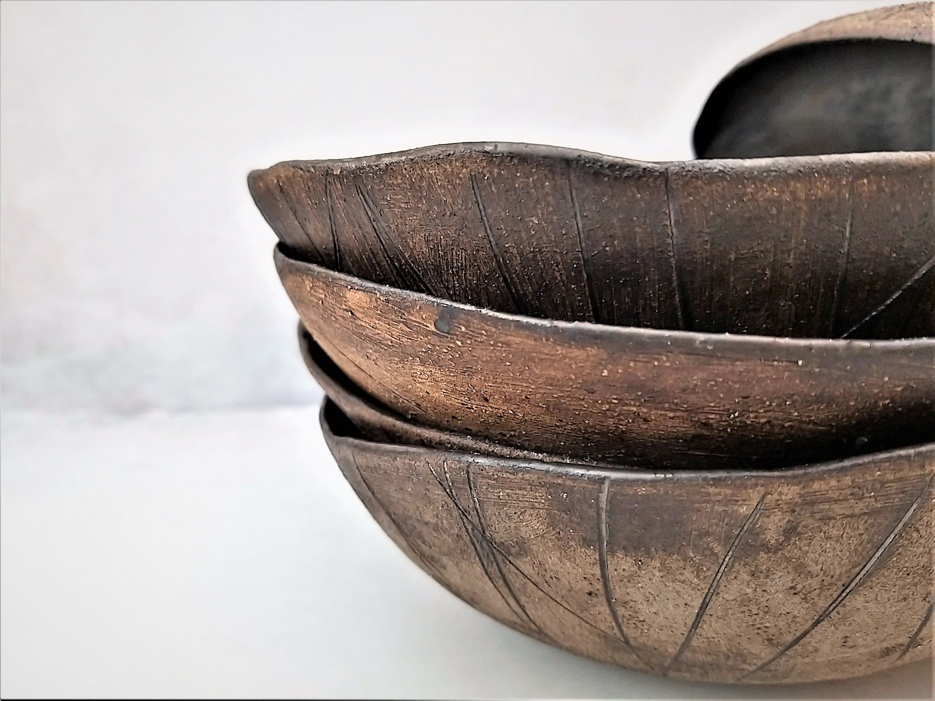 Rustic Ceramic Pasta Bowls Set of 124 Pottery Pasta Bowls Etsy