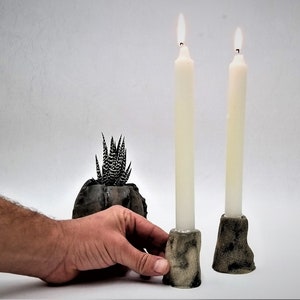 Rustic Candle Holder, Unique Ceramic Candle Holder, Modern Candle Holder, Simple Tea Light Holder, Clay Candle Holder, Pottery Candleholder