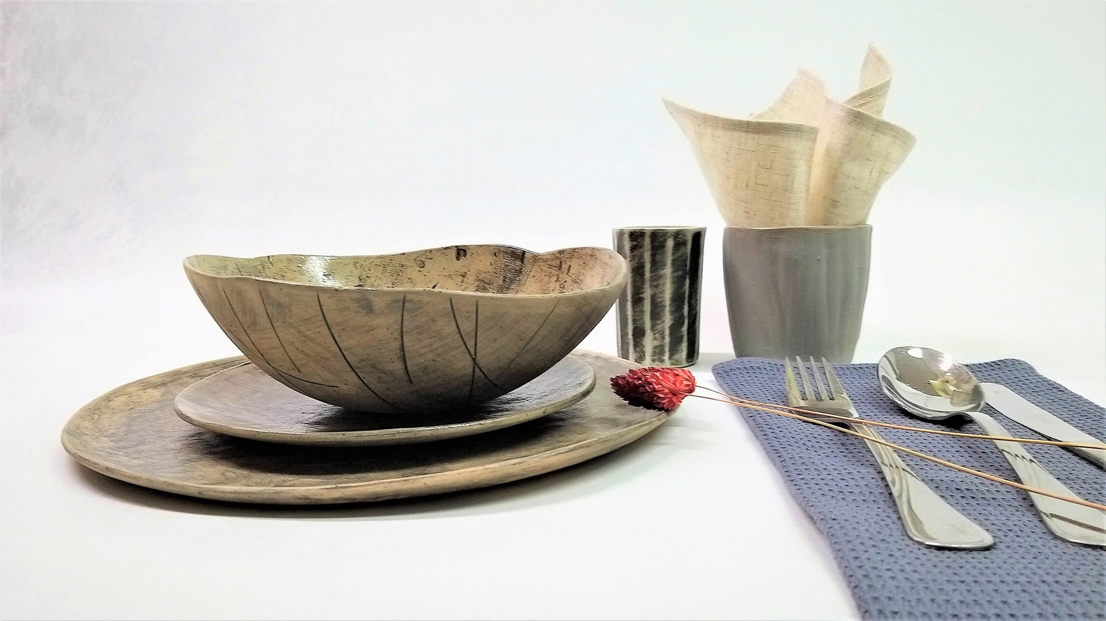 Rustic Dinnerware Set Handmade Ceramic Dish Set Unique - Etsy
