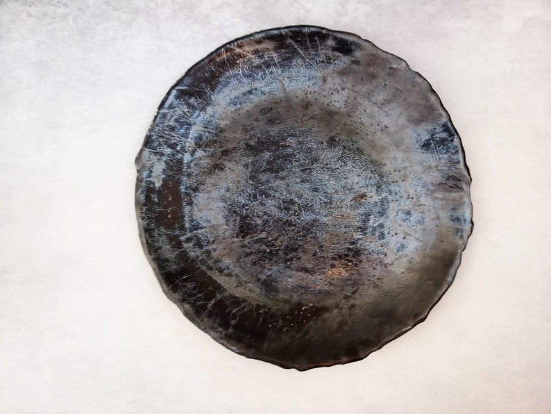 Unique Bronze Ceramic Plate Hand Made Plate Rustic Etsy