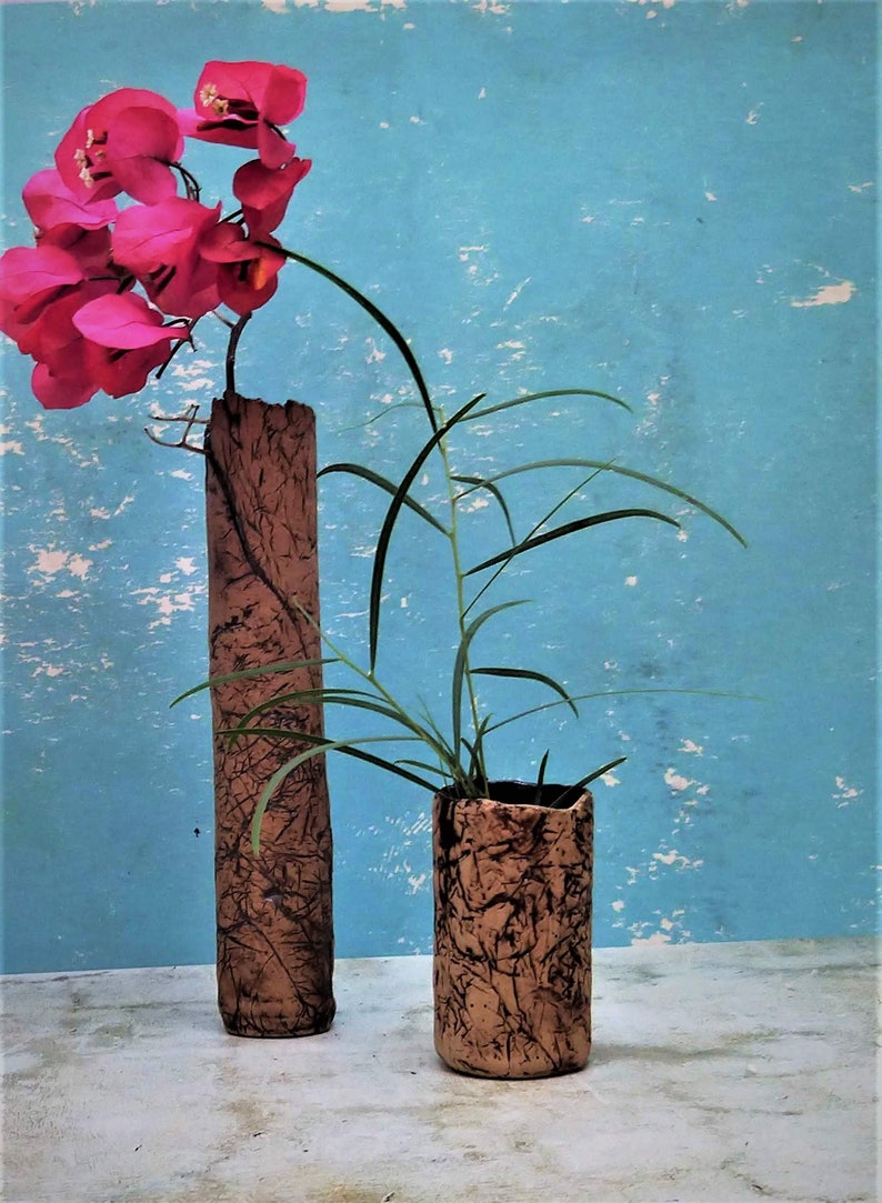 Tall Ceramic Flower Vase Pottery Vases Handmade Vase Modern Etsy