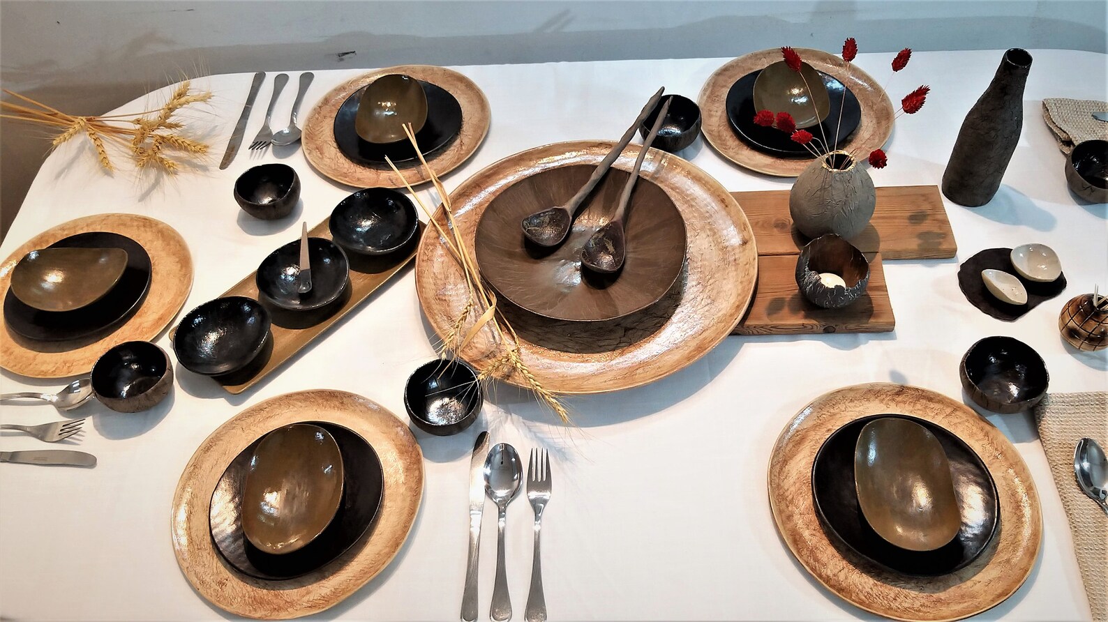 Unique Dinnerware Set, Ceramic Dinnerware Set, Rustic Dish Sets