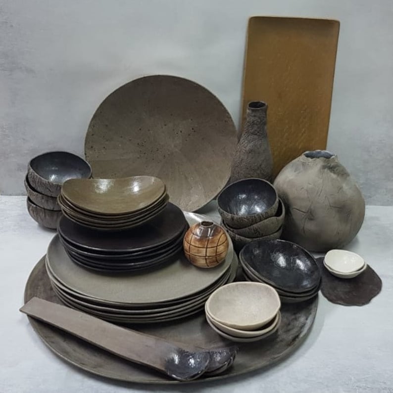 Ceramic Dinnerware Set for 6 Complete Dinner Set Dish Sets Etsy