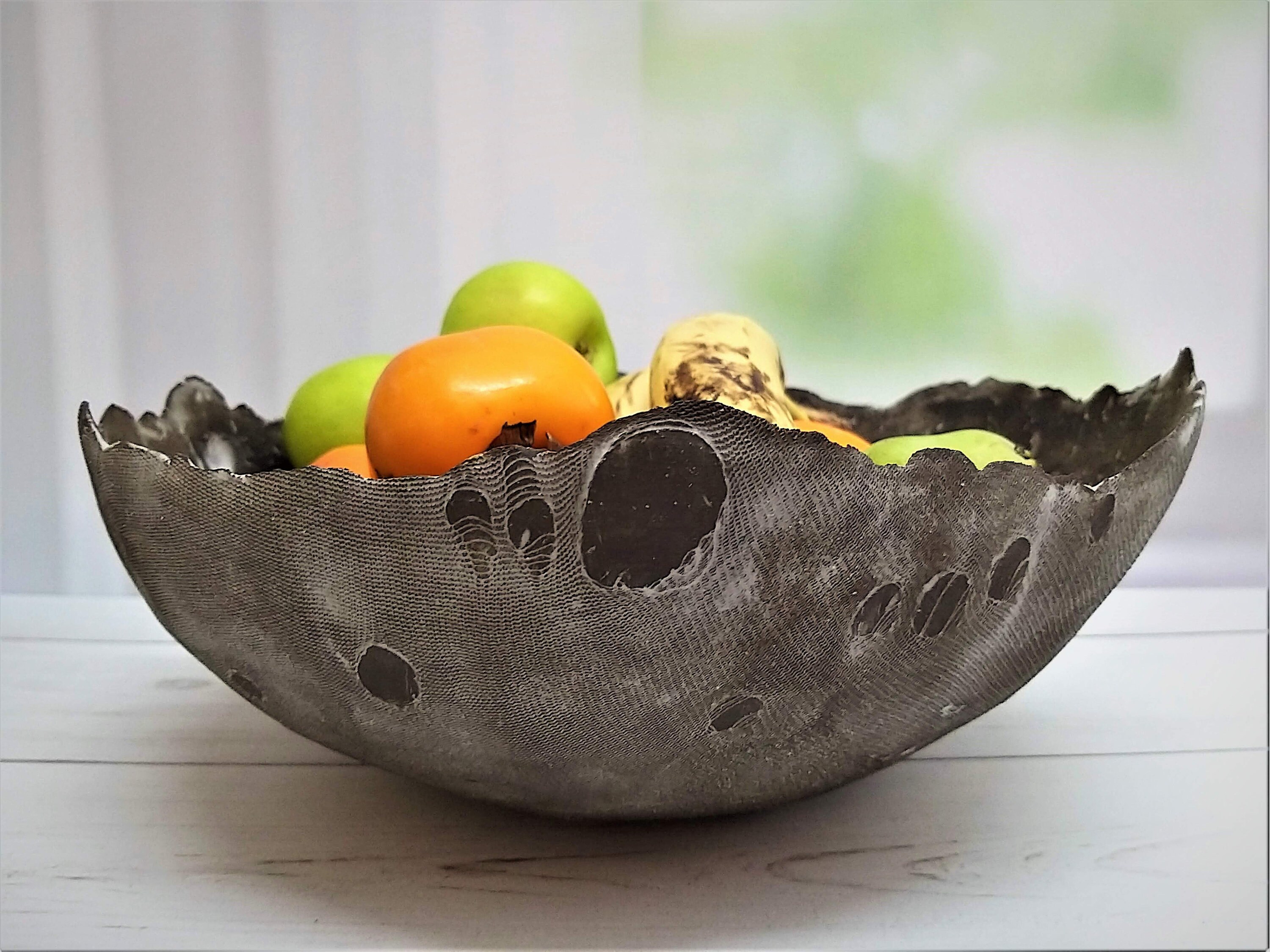 Unique Fruit Bowl Decorative Oval Bowl Centerpiece Bowl Etsy
