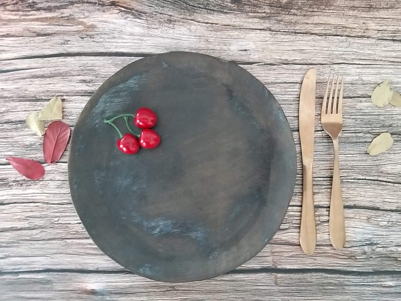 Gray Dinnerware Set Ceramic Dinnerware Organic Rustic Plates Etsy