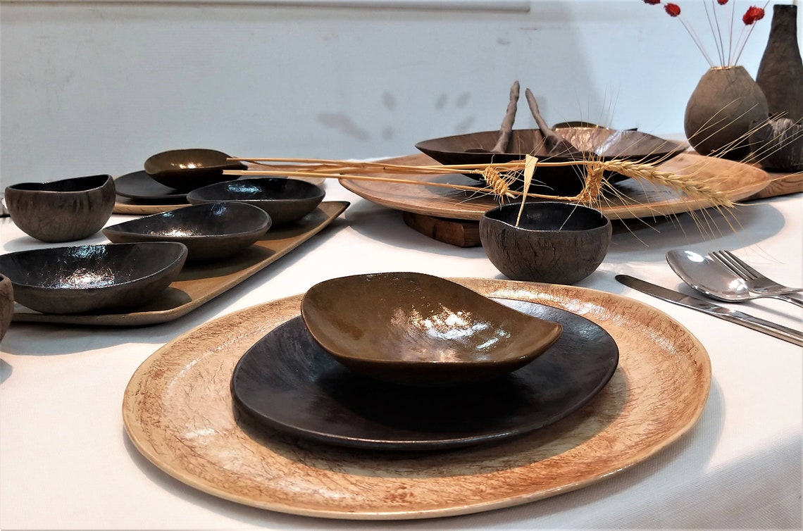 Unique Dinnerware Set Ceramic Dinnerware Set Rustic Dish Etsy