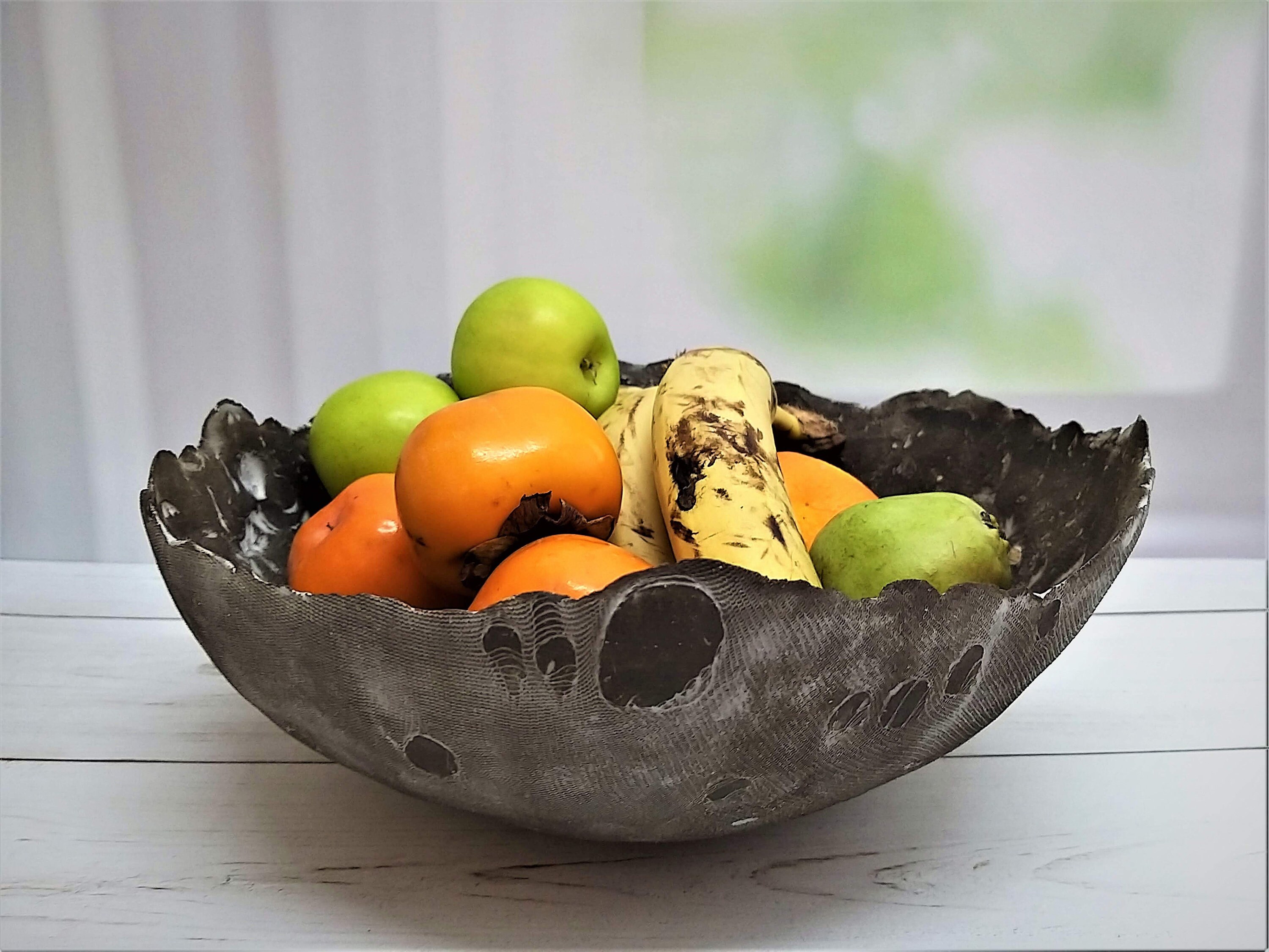 Unique Fruit Bowl Decorative Oval Bowl Centerpiece Bowl Etsy