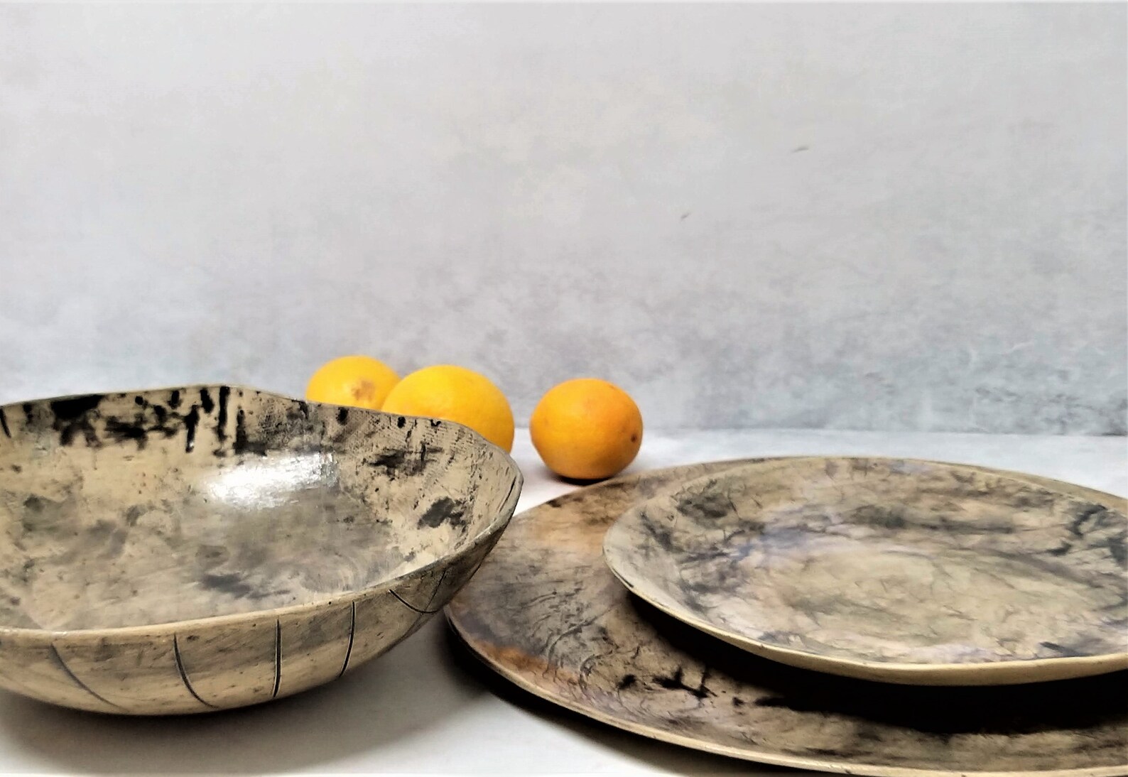 Rustic Dinnerware Set Handmade Ceramic Dish Set Unique - Etsy