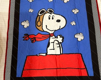 Snoopy Homemade lap quilt 40" x 60"