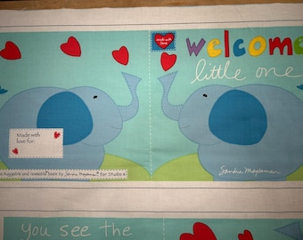 Welcome Little One fabric book panel