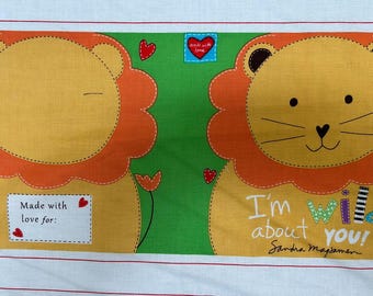 I"m Wild About You Fabric Book Panel