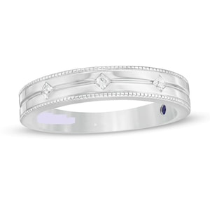 Vera Wang Love Collection Herenring-drie stenen trouwring - Princess Cut flush Set Diamond Ring - Anniversary Gift Ring - Vaderdagcadeau