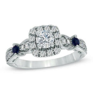 Vera Wang Love Collection Prince Halo Engagement Ring For Women Luxurious Jewelry Sterling Silver Vera Wang Wish Love Ring For Her5880