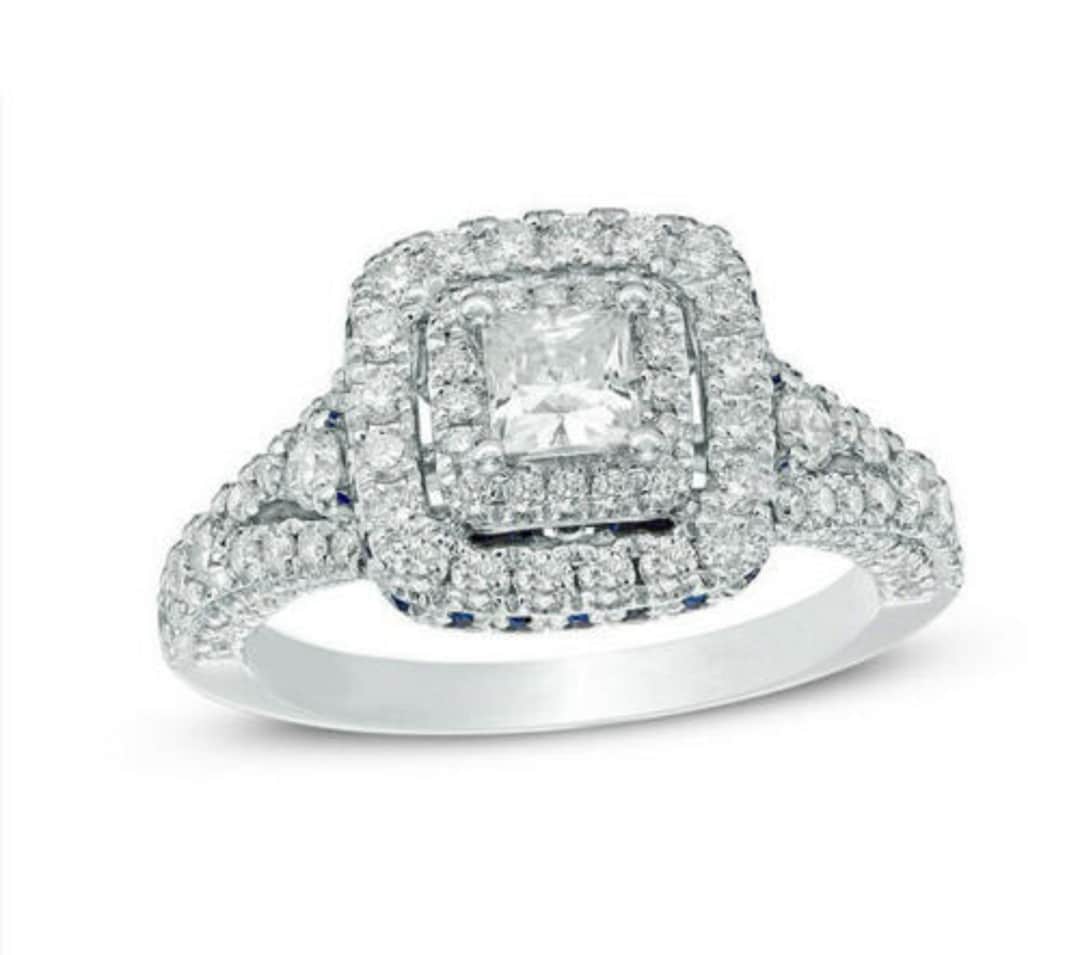 Vera Wang Love Collection Mm Princess-cut Diamond and