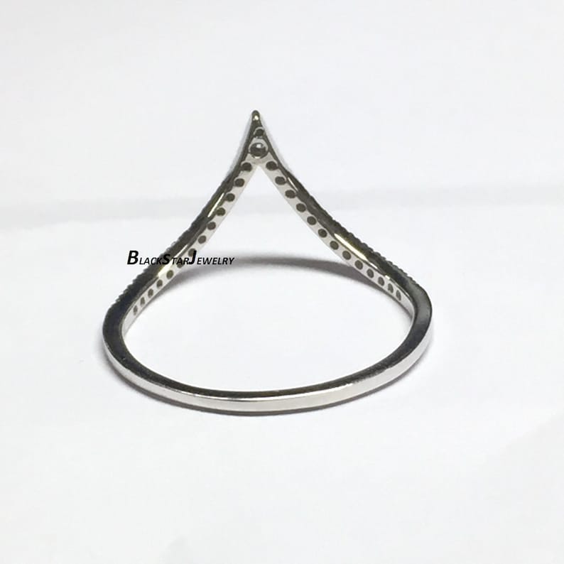 0.40 CT Round Cut VVS1 D Diamond Curved Matching Wedding Band,14k White Gold Finish Curved Ring Enhancer Stackable Band-Simple Dainty Band