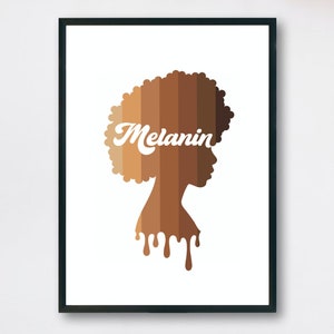 Melanin Drip Afro Diva SVG: Black Queen Art (Digital Download)