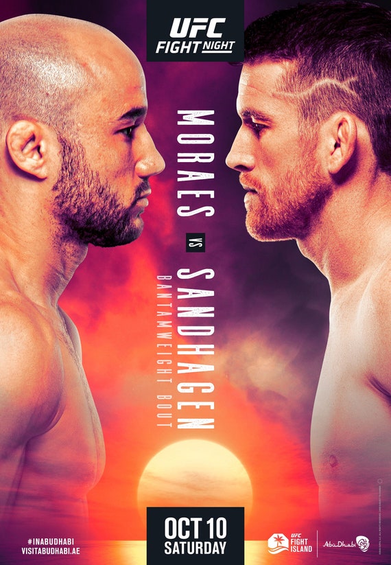 UFC Fight Night 179 ESPN 37 Event Print Poster 11x17 Moraes Etsy