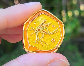 Mosquito in Amber - Enamel Pin