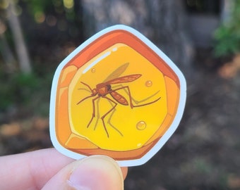 Mosquito in Amber - Transparent Sticker
