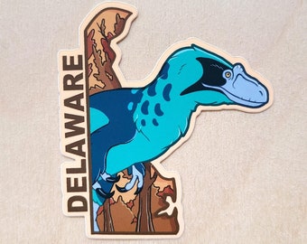 Dinosaur Roadtrip STICKER - Delaware's Dryptosaurid