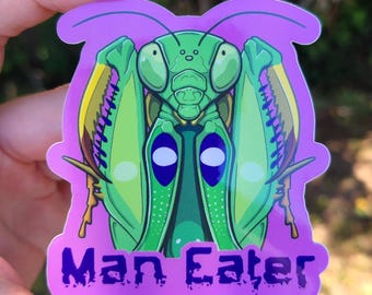 Praying Mantis "Man Eater" - Sticker