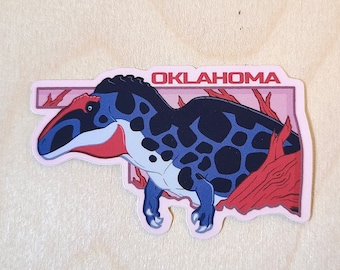 Dinosaur Roadtrip STICKER - Oklahoma's Acrocanthosaurus