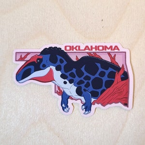 Dinosaur Roadtrip STICKER - Oklahoma's Acrocanthosaurus