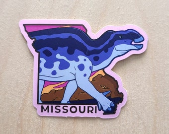 Dinosaur Roadtrip STICKER - Missouri's Parrosaurus