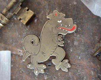 T. rex "Tyrannus Rex Lacertarum" - Heraldic Enamel Pin