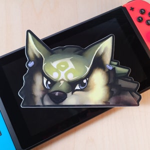 Wolf Link Peeker Sticker