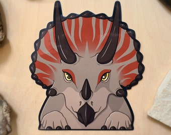 Triceratops Peeker Sticker