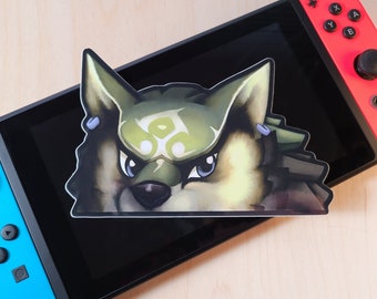 Wolf Link Peeker Sticker