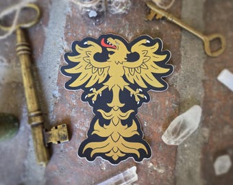 Archaeopteryx "Avis Lapidea Antiqua" - Heraldic Sticker