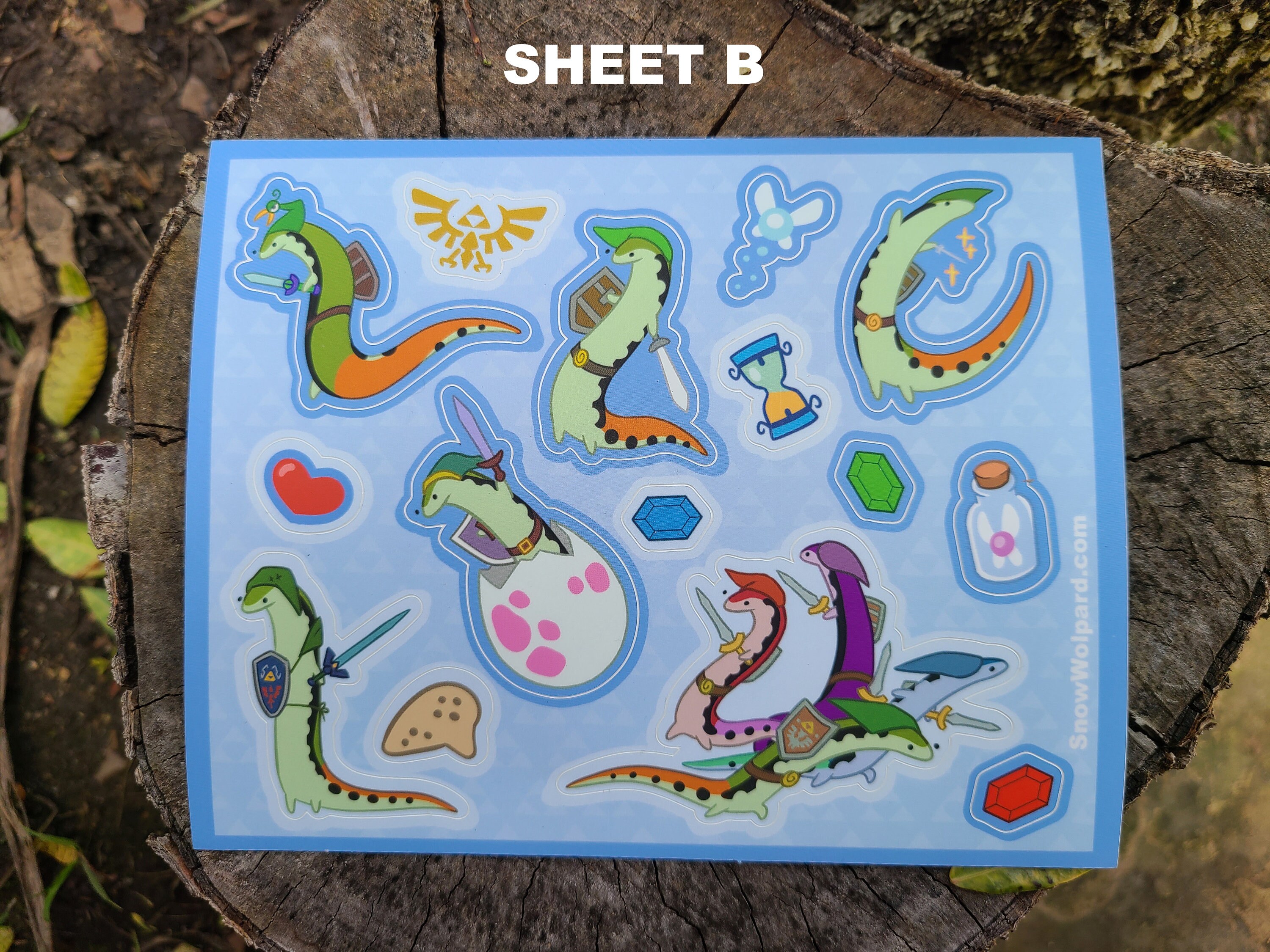 Lizard of Zelda - Skink Link Sticker Sheets - Etsy