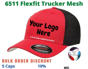 embroidered flexfit hats no minimum