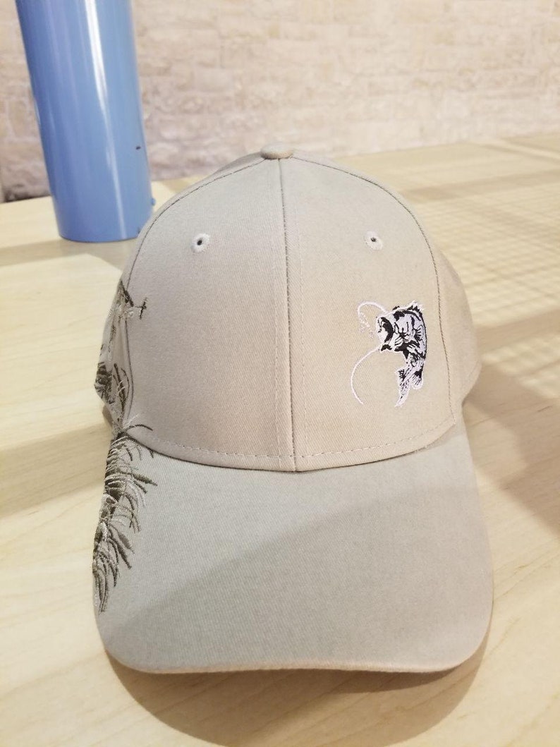 Monogrammed Personalized Fishing Bass Hat Summer Fishing Hat Etsy