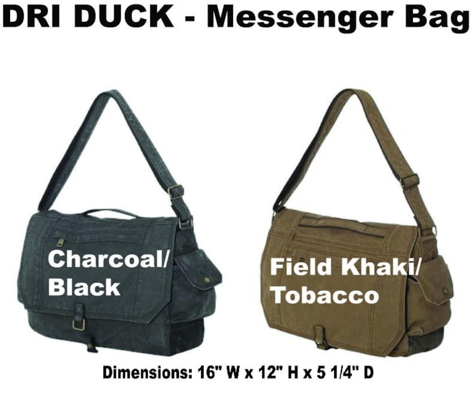 Dri Duck Messenger Bag Embroidered Bag Canvas Messenger Bag Etsy