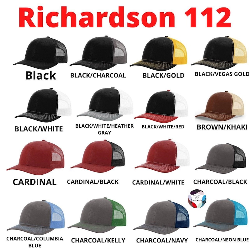 112 Richardson Trucker Snapback PART1 Different colors hats | Etsy