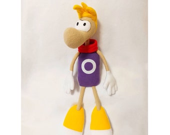 Rayman plush, Kawaii plush, Stuffed animal, Gamer gift