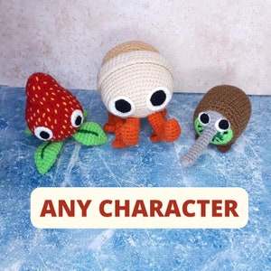 Crochet Bugsnax Plush Toy, Soft Plush Toy, Animal Plush Toy, Crochet Beanie, Kweeble, Bunger, Cappucceetle, Megamaki, Scoopy Banoopy