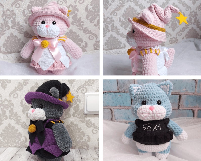 Party Animals Custom Plush ANY CHARACTER, Kawaii Crochet Plush, Gamer Boyfriend Gift Cat Macchiato