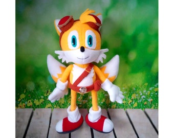 Miles Tails Prower Sonic Plush, Fox Tails Sonic, Stuffed Animal 14" (35 cm)