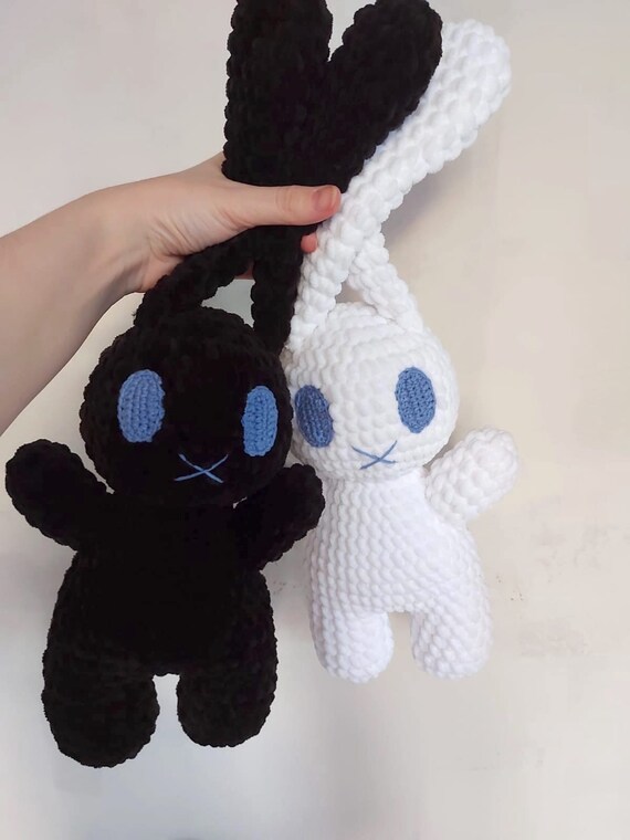 Crochet Gothic Bunny Plushy MADE TO ORDER