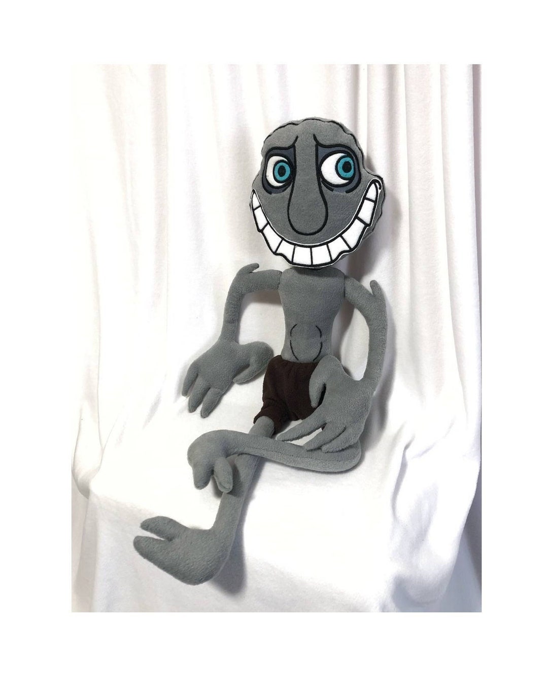 40cm The Man From The Window Plush Toy Horror Games Cartoon Gray